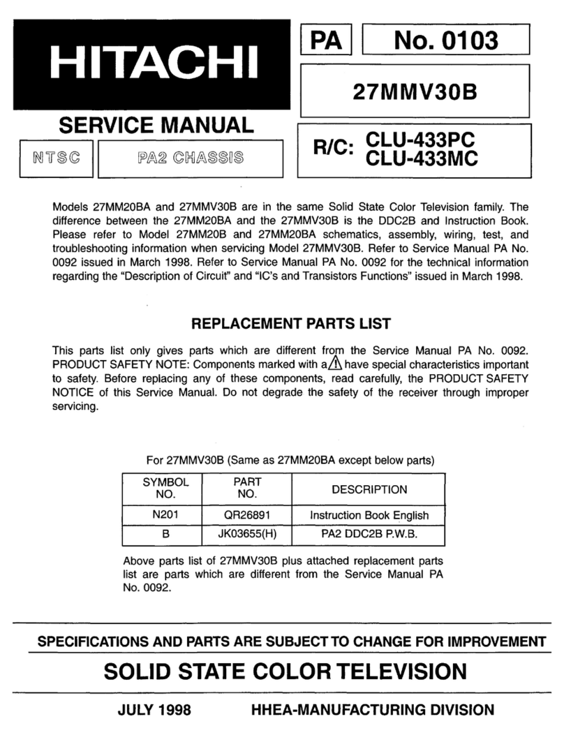 Hitachi 27MMV30B User manual