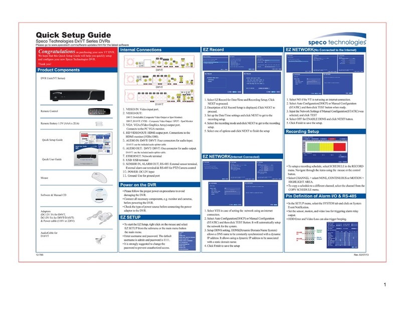 Speco D16VT User manual
