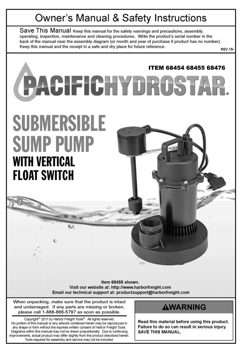 Pacific hydrostar 68476 Owner's manual & safety instructions