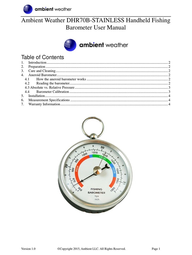Ambient Weather DHR70B-STAINLESS User manual