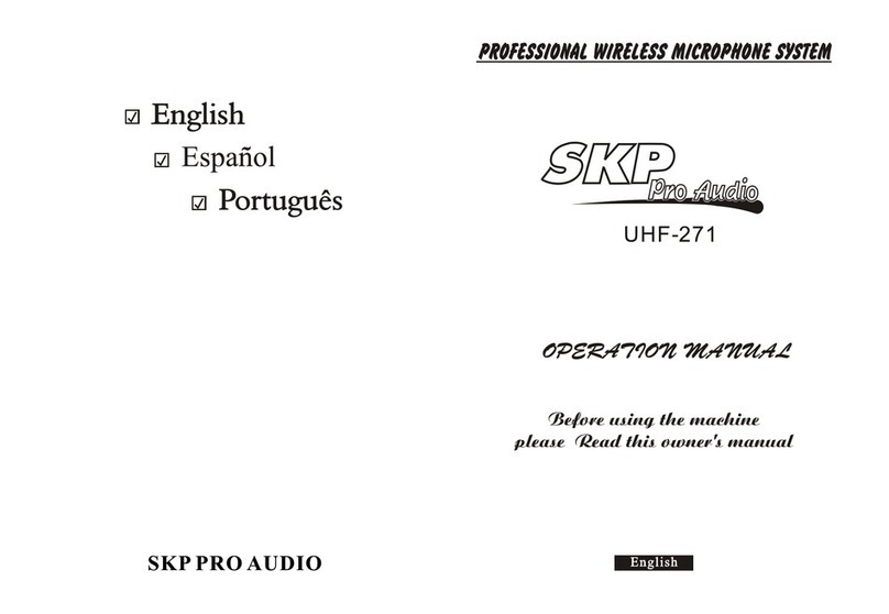 SKP Pro Audio UHF-271 Operation manual