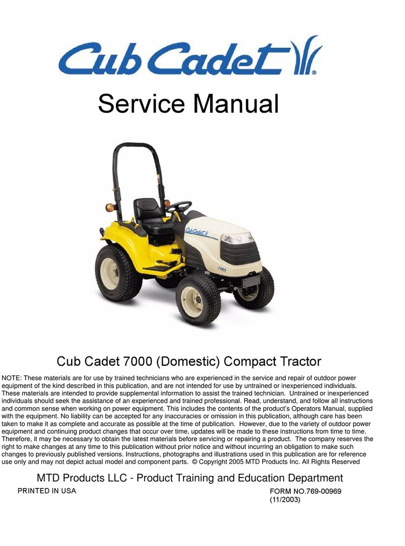 Cub Cadet Domestic Series 7000 User manual