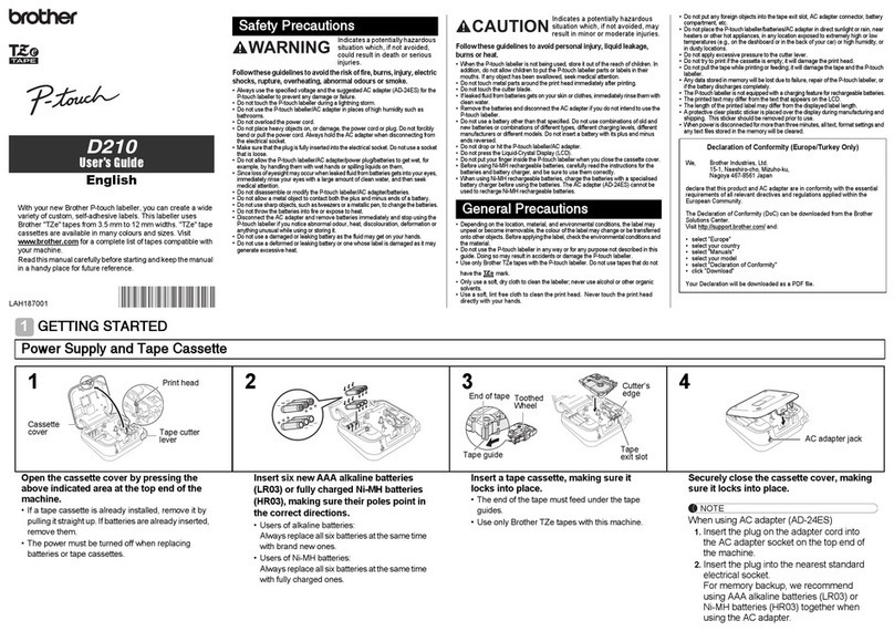 Brother P-touch D210 User manual