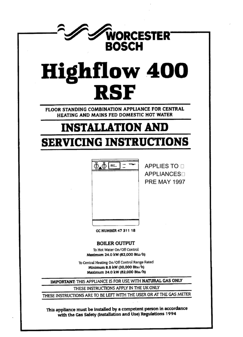 Worcester Highflow 400 RSF Installation and servicing instrucnions Worcester Highflow 400 RSF Installation and servicing instrucnions