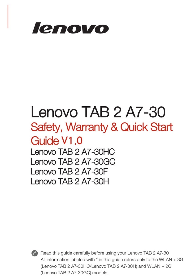 Lenovo TAB 2 A7-30 series User manual