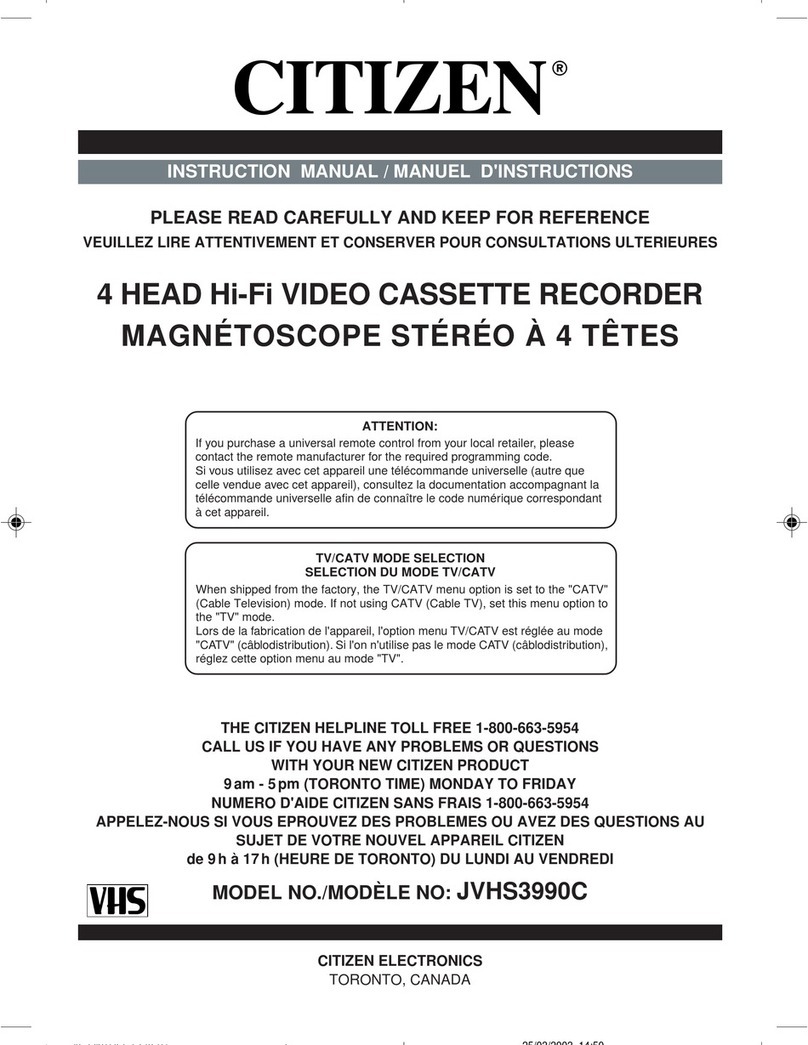 Citizen JVHS3990C User manual