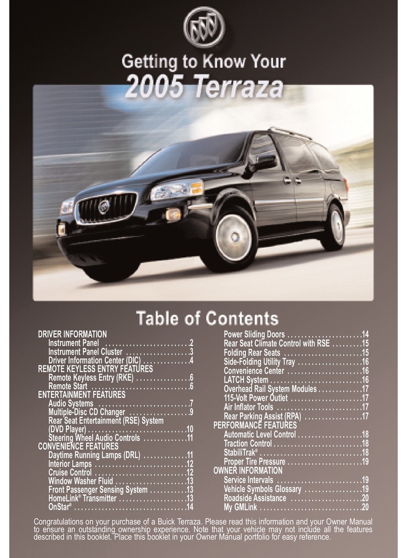 Buick 2005 Terraza Assembly instructions