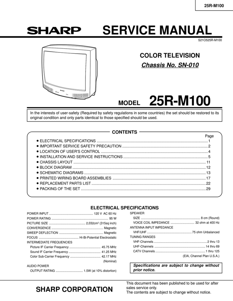 Sharp 25R-M100 User manual