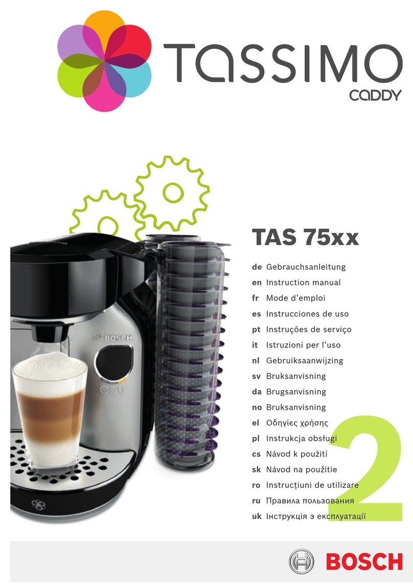 Bosch Tassimmo Caddy TAS 75 Series User manual Bosch Tassimmo Caddy TAS 75 Series User manual