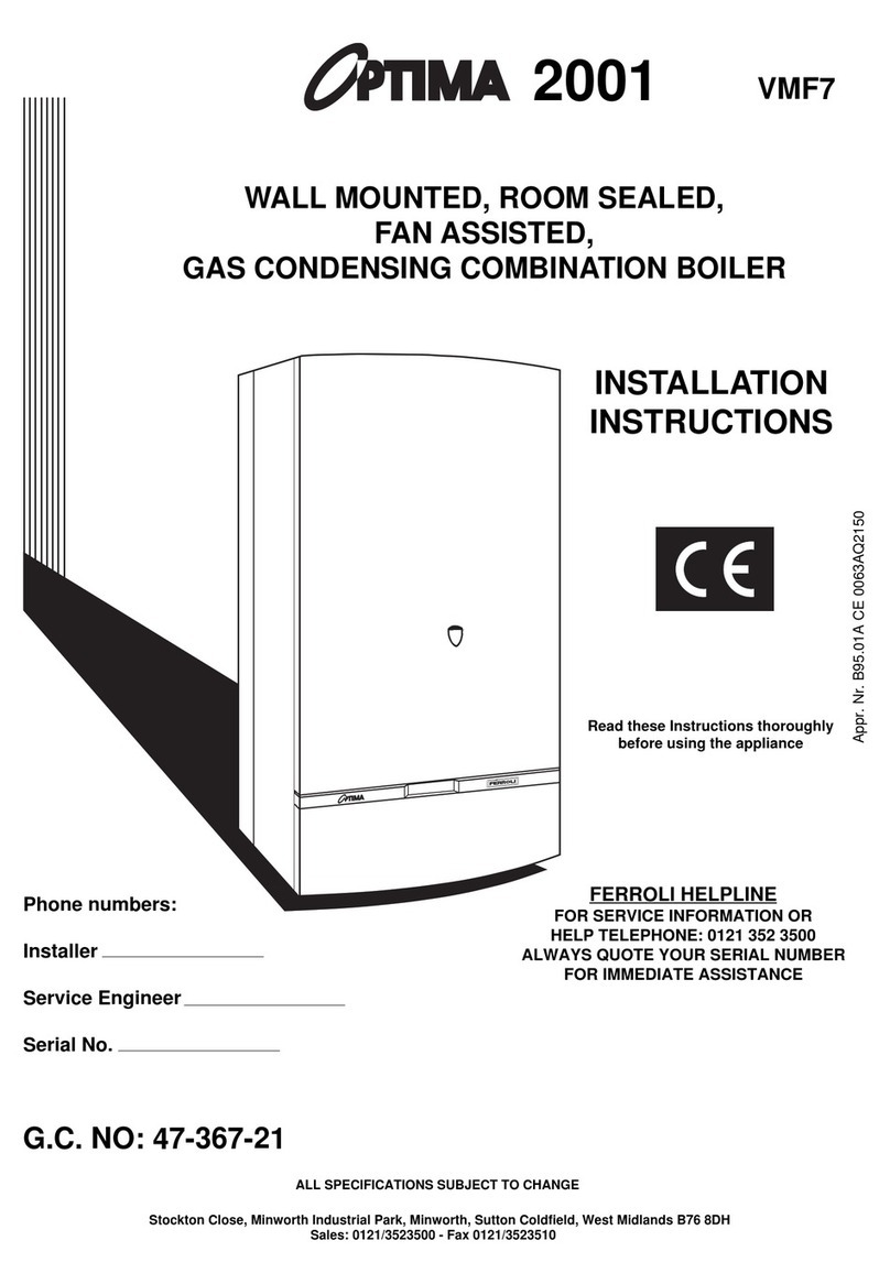 Ferroli optima 2001 VMF7 User manual