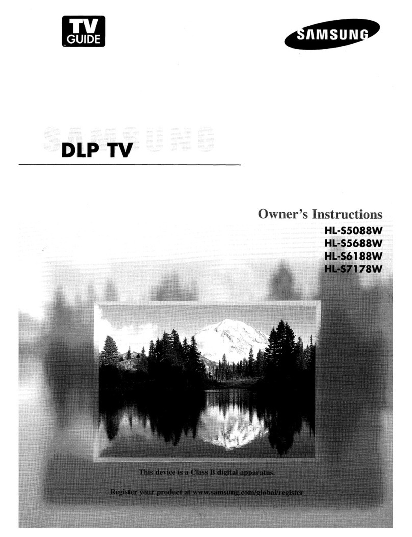 Samsung HL-S5088W - 50" Rear Projection TV User manual