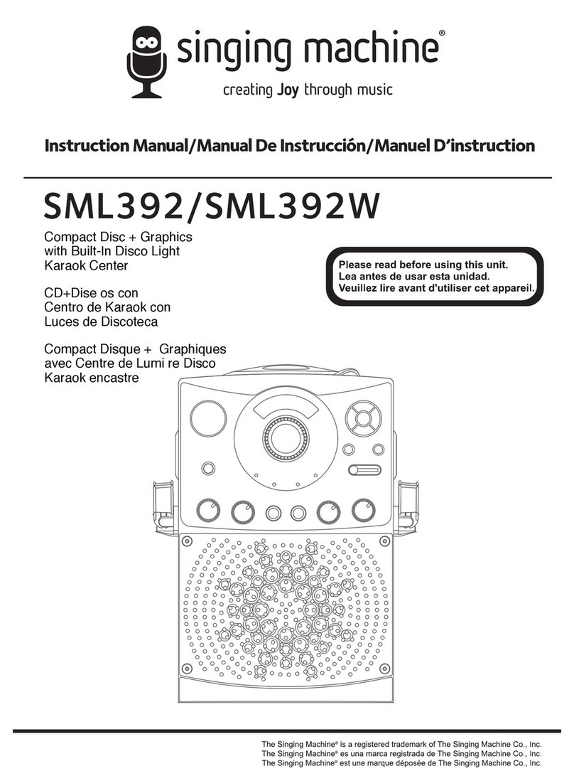 The Singing Machine SML392 User manual