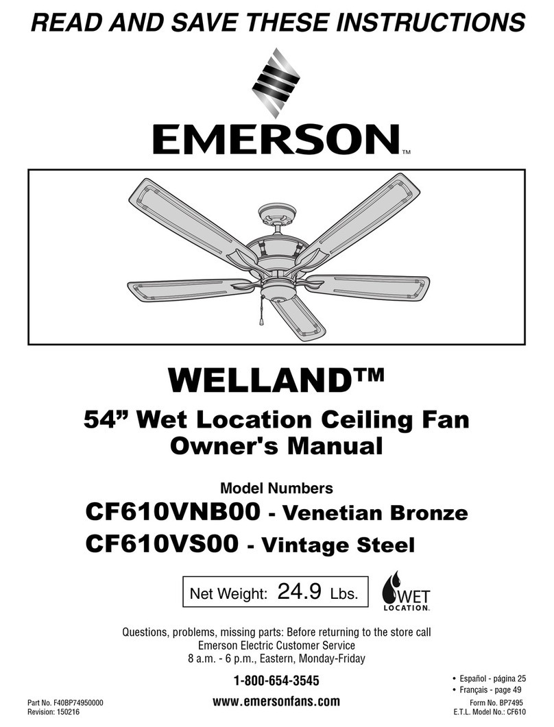 Emerson WELLAND CF610VS00 User manual
