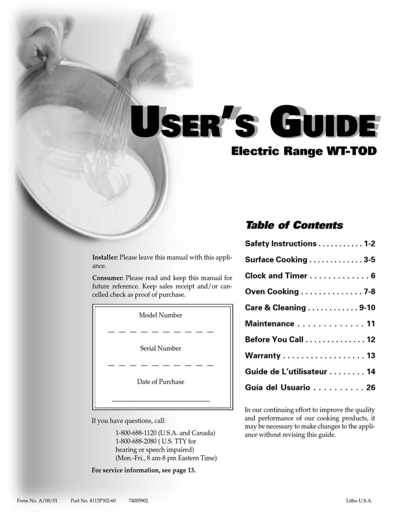 Magic Chef WT-TOD user guide Magic Chef WT-TOD user guide