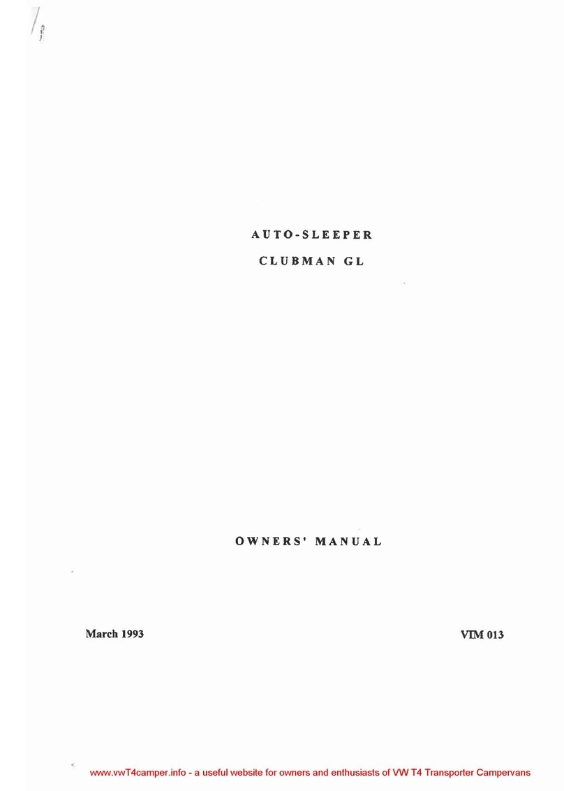 Auto-Sleeper 1993 Clubman GL owner's manual