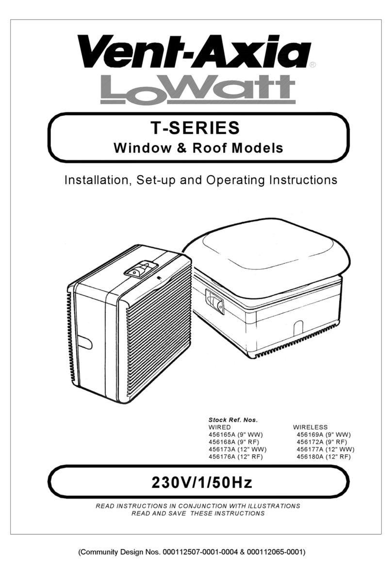 Vent-Axia LoWatt T-SERIES User manual