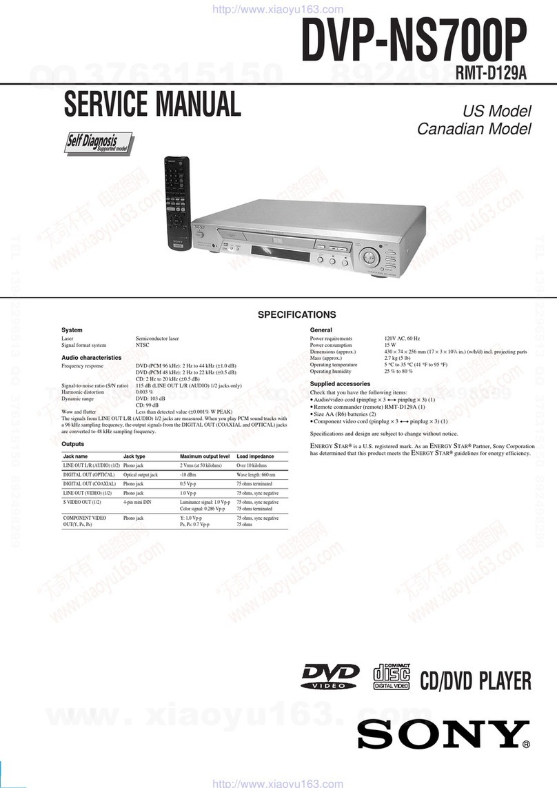 Sony DVP-NS700P - Cd/dvd Player User manual