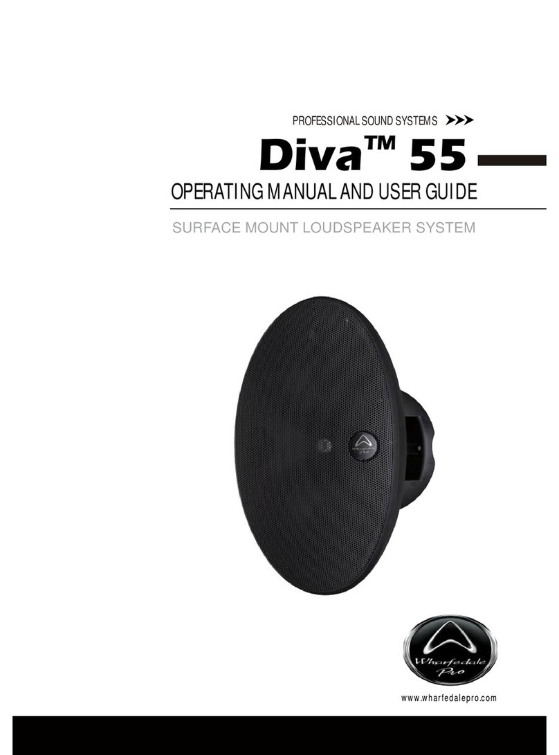 Wharfedale Pro Diva 55 Operating manual and user guide