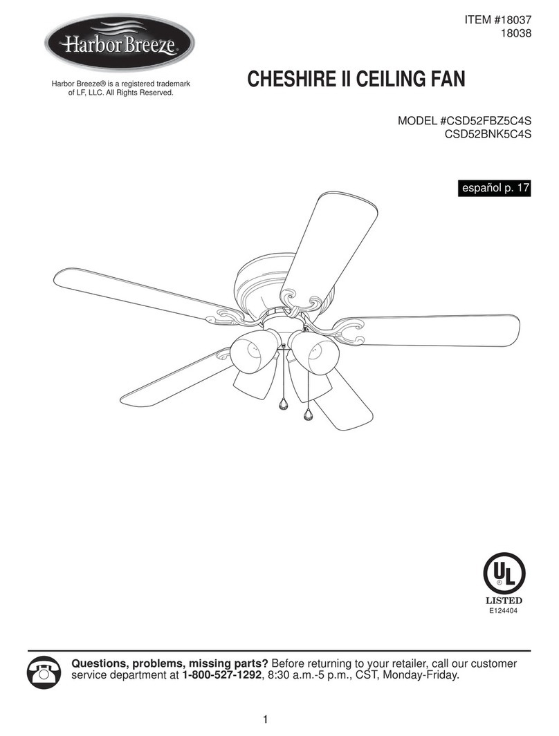 Harbor Breeze CHESHIRE II CSD52FBZ5C4S installation guide