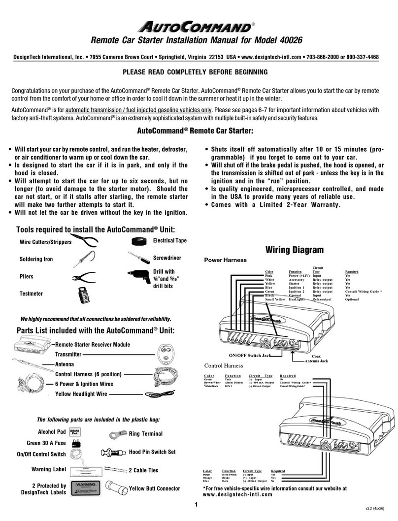 AutoCommand 40026 User manual