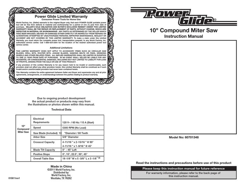 Power Glide 60701348 instruction manual