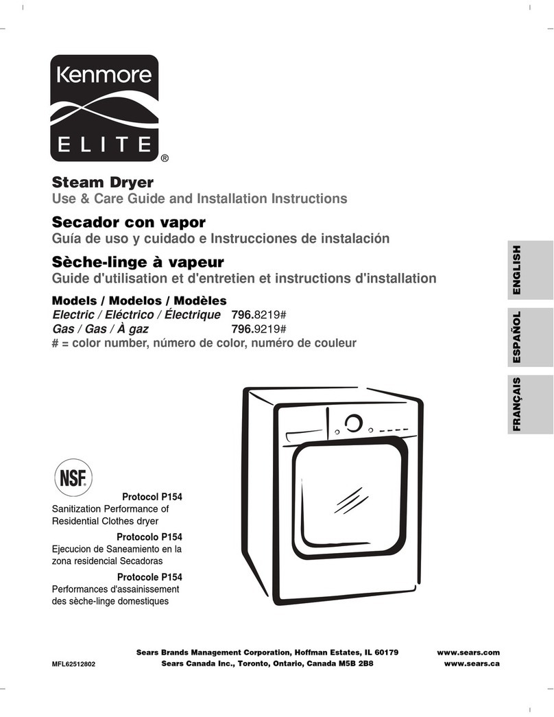 Kenmore 796.8219 Use & care guide