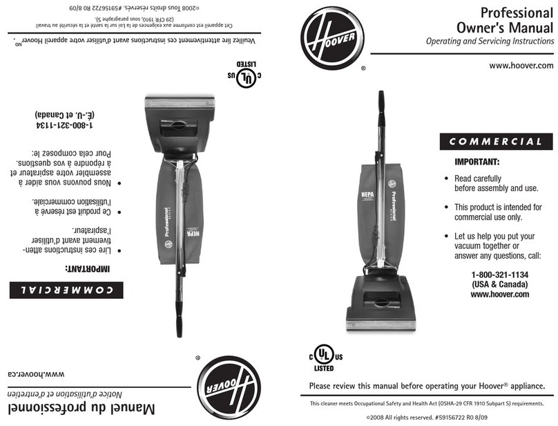 Hoover CH50015 User manual