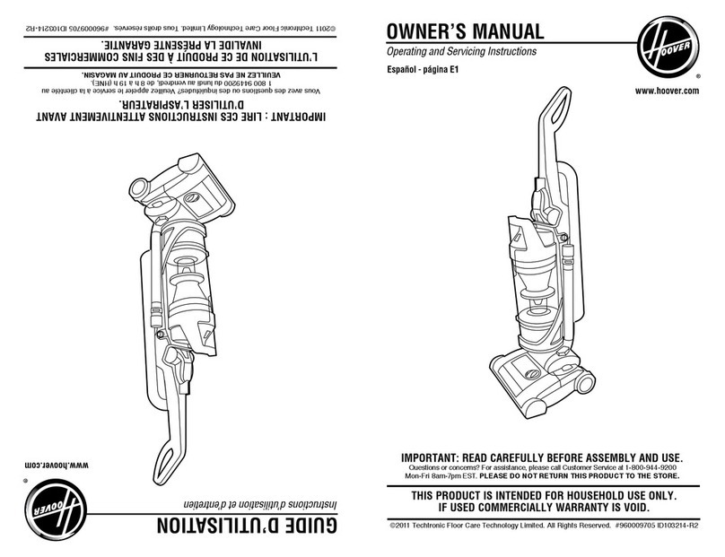 Hoover UH71003 User manual