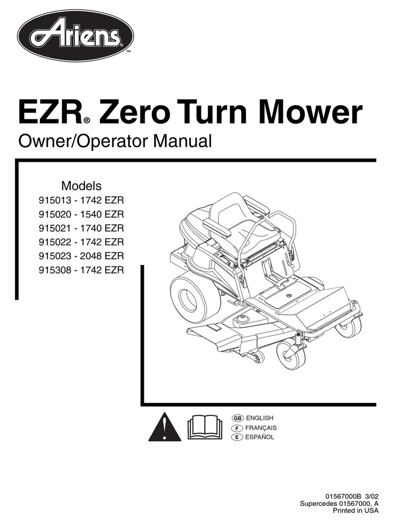 Ariens 915013-1742 EZR Owner's/operator's manual