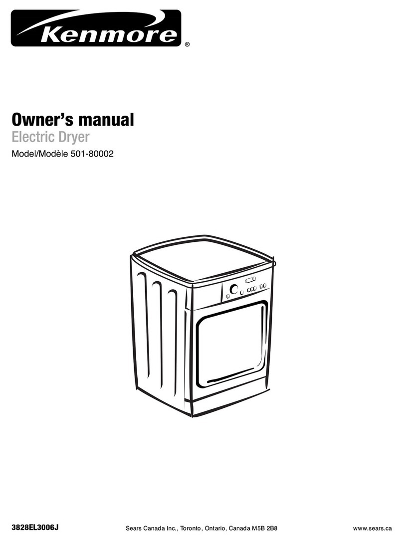 Kenmore 501-80002 User manual