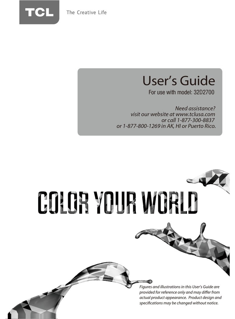 TCL 32D2700 User manual TCL 32D2700 User manual