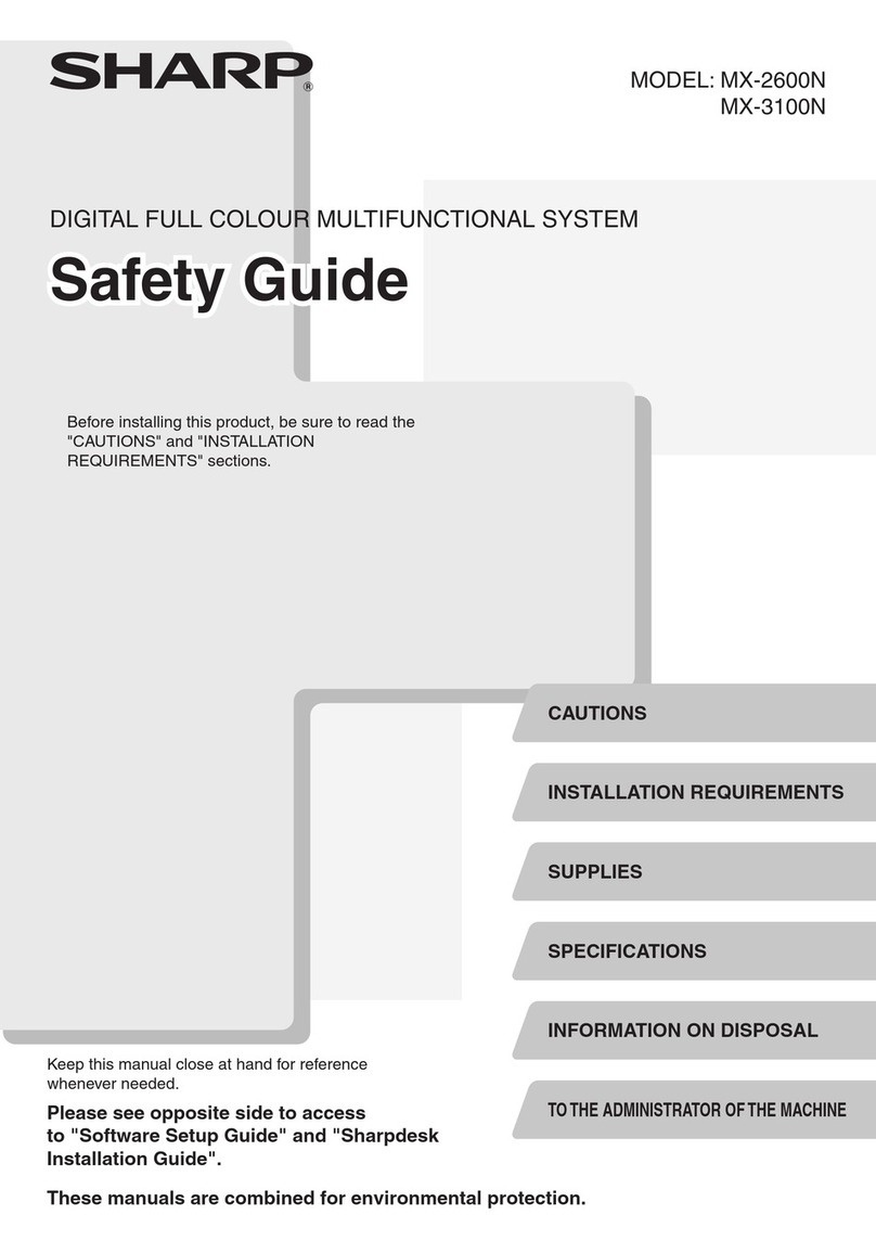 Sharp MX-2600N Installation and operating manual