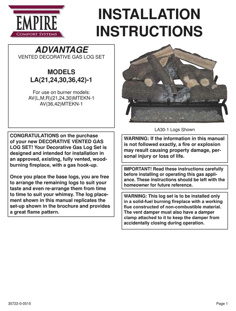 Empire Comfort Systems LA21-1 installation instructions