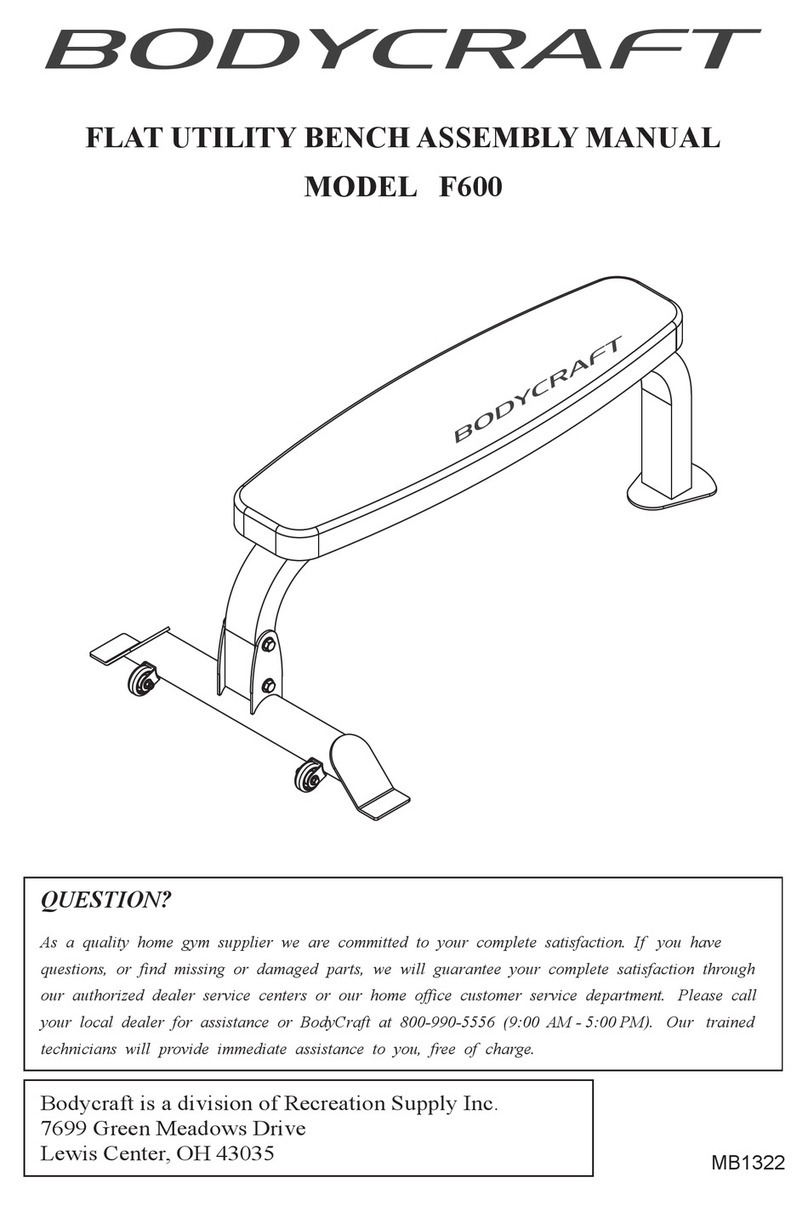Body Craft F600 User manual