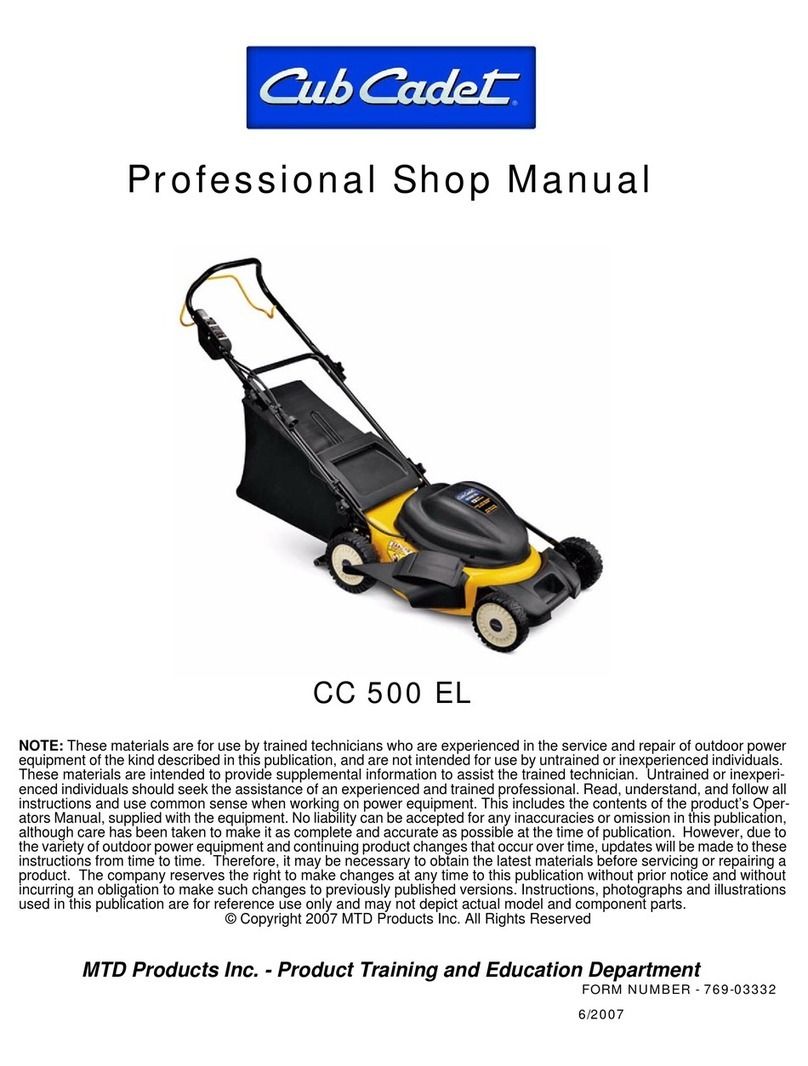 Cub Cadet CC 500 EL Install guide