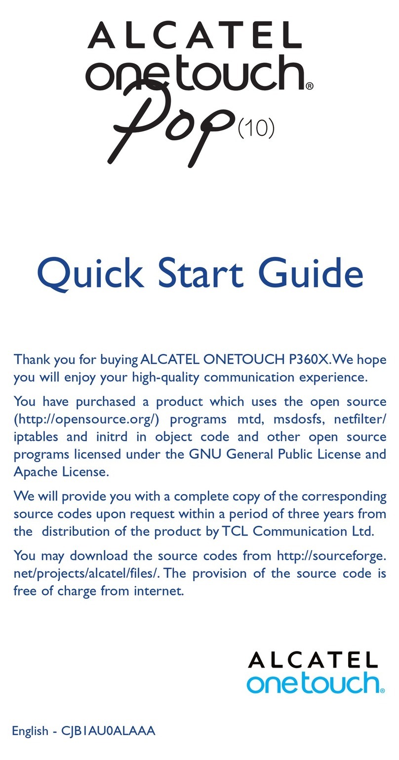 Alcatel ONE TOUCH POP P360X User manual Alcatel ONE TOUCH POP P360X User manual