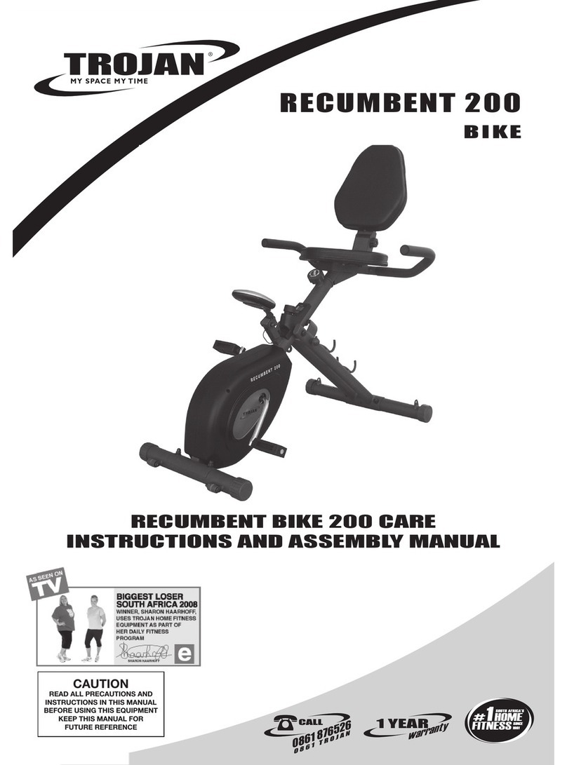 Trojan RECUMBENT 200 Installation guide