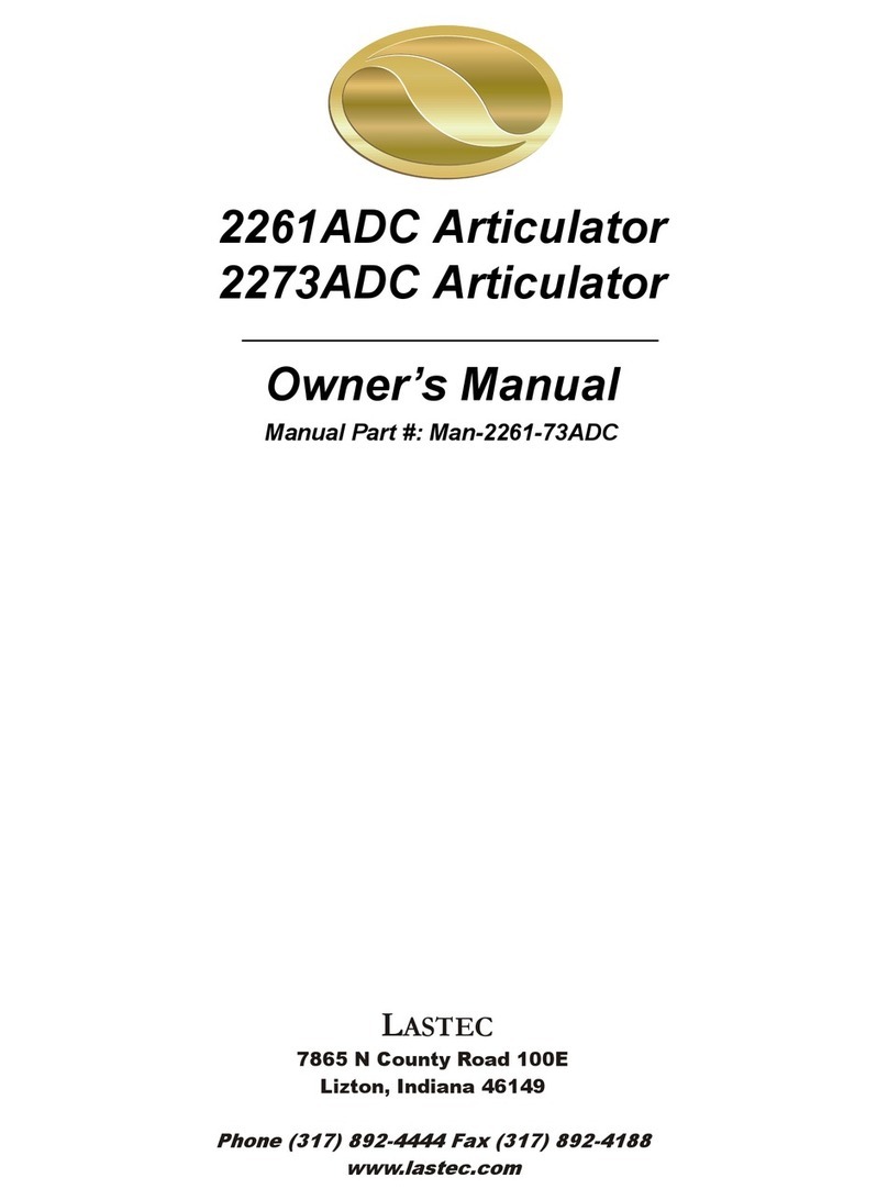 Lastec 2261ADC Articulator owner's manual