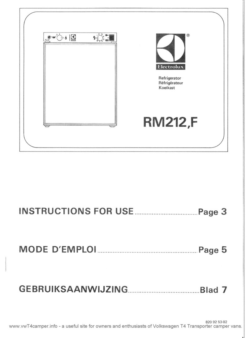 Electrolux RM212F Instructions for use