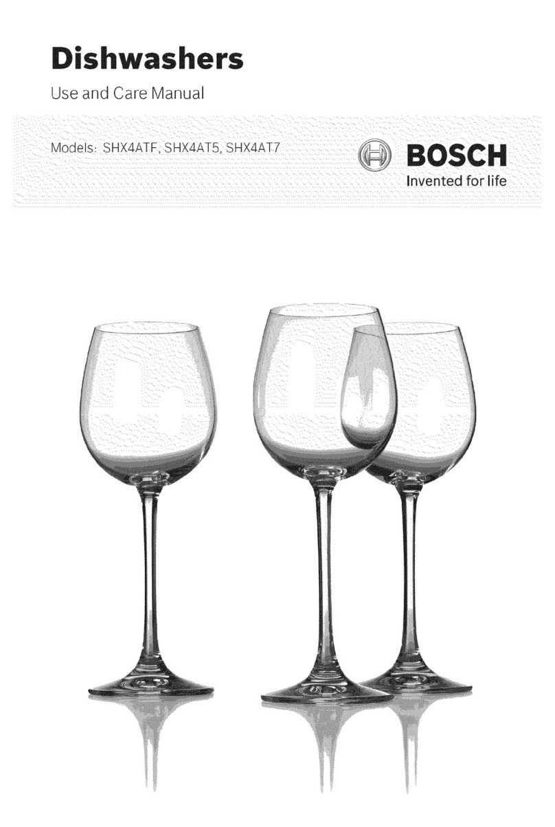 Bosch SHX4ATF use and care manual