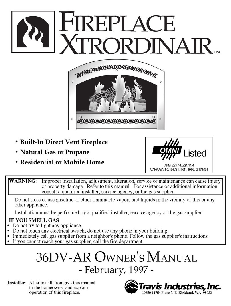 FireplaceXtrordinair 36DV-A/R owner's manual