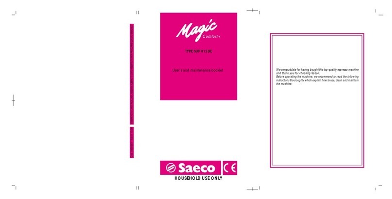 Saeco magic comfort+ sup 012DE Operating instructions
