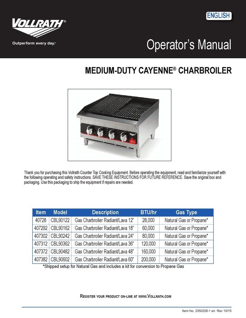 Vollrath Cayenne CBL90162 User manual Vollrath Cayenne CBL90162 User manual