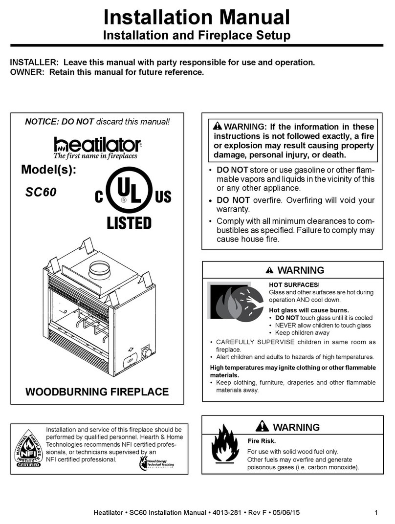 Heatilator SC60 User manual