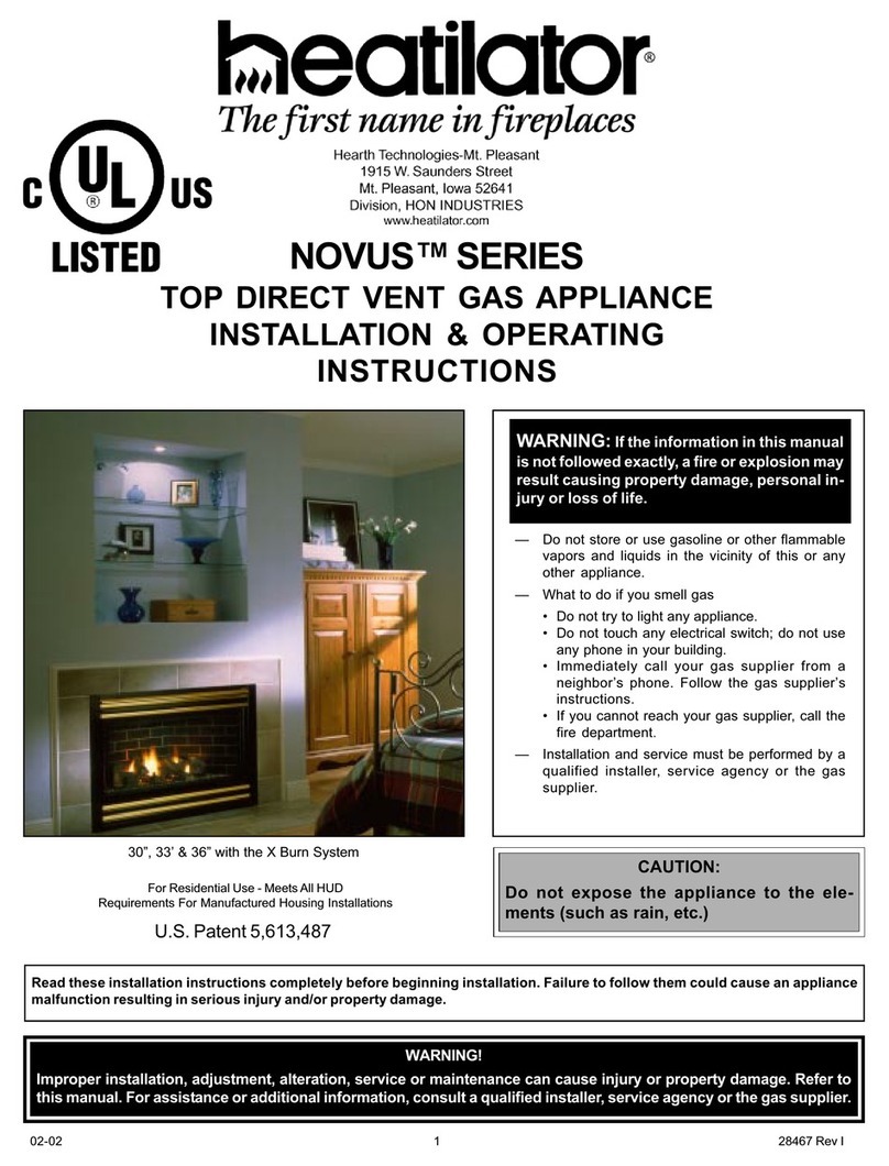 Heatilator NOVUS series User manual