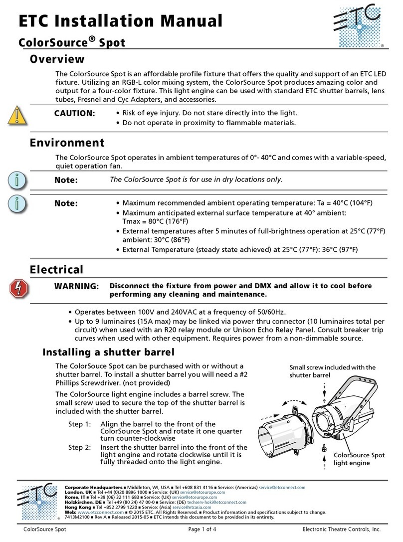 ETC ColorSource Spot User manual