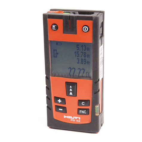 Hilti PD 42 operating instructions