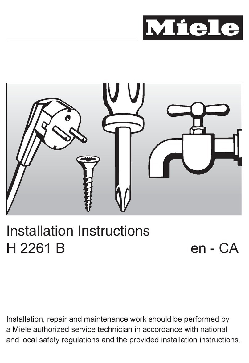 Miele H 2261 B User manual Miele H 2261 B User manual