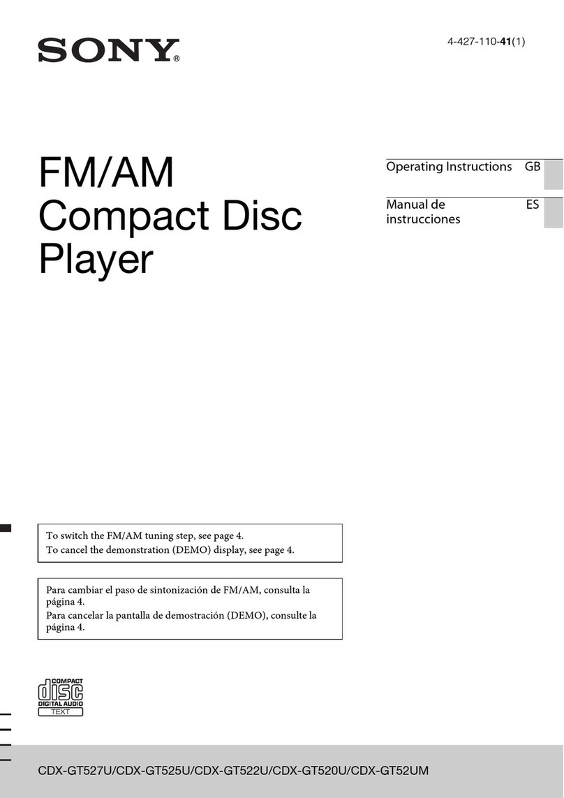 Sony CDX-GT527U User manual