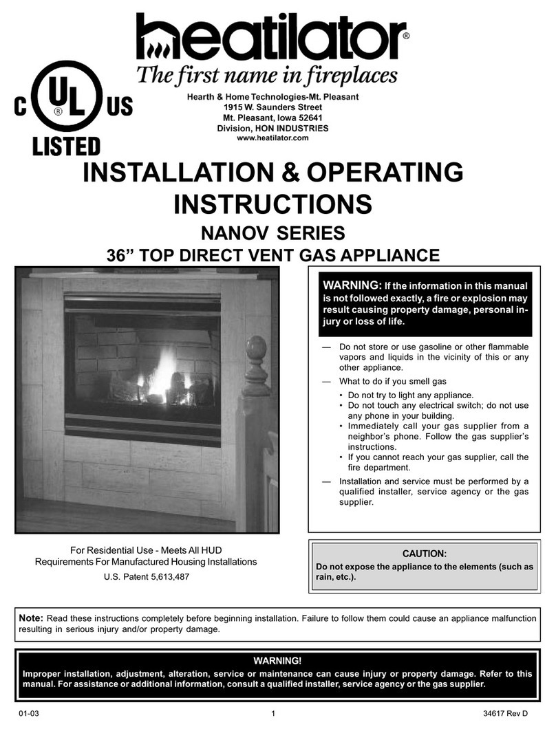Heatilator NANOV series Manual